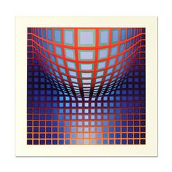 Victor Vasarely (1908-1997),  Kedzi Vega  Heliogravure Print, Titled Inverso.