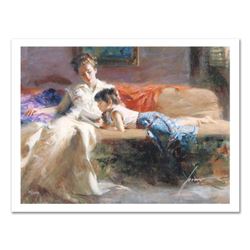 Pino (1939-2010) "Late Night Reading" Limited Edition Giclee. Numbered and Hand Signed; Certificate 