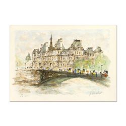 Urbain Huchet, "Hotel De Ville" Limited Edition Lithograph, Numbered and Hand Signed!