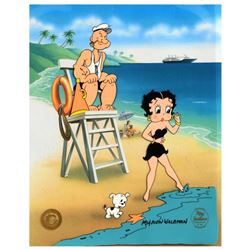 Myron Waldman (1908-2006).  Guarding Betty  Limited Edition Hand Inked and Painted Animation Cel, Nu