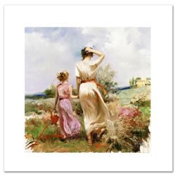 "Tuscan Stroll" Limited Edition Artist-Embellished Giclee on Canvas by Pino (1939-2010)! AP Numbered