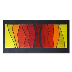 George Marlowe, "Corrugated II" Hand Signed Original Mixed Media with COA