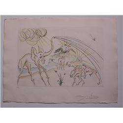 Salvador Dali- Original Engravings with color by pochoir  Les Animaux Malades de la Peste 