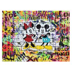 Nastya Rovenskaya- Mixed Media  Mickey & Minnie 