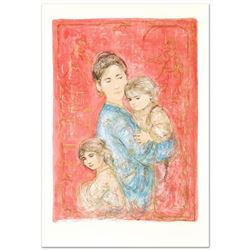  Sonya and Family  Limited Edition Lithograph by Edna Hibel (1917-2014), Numbered and Hand Signed wi