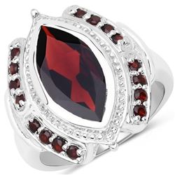 4.06 Carat Genuine Garnet .925 Sterling Silver Ring (size 7)