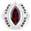 Image 3 : 4.06 Carat Genuine Garnet .925 Sterling Silver Ring (size 7)