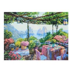 Howard Behrens (1933-2014),  Table For Two, Capri  Limited Edition on Canvas, Numbered and Signed wi