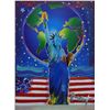 Image 2 : Peter Max- Original Mixed Media "Peace On Earth"