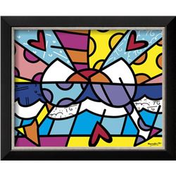 Romero Britto  Cheers  Custom Framed