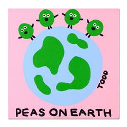 Todd Goldman, "Pease On Earth" Original Acrylic Painting on Gallery Wrapped Canvas, Hand Signed with