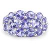 Image 3 : 2.61 Carat Genuine Tanzanite .925 Sterling Silver Ring (size 8)