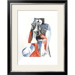 Pablo Picasso "Femme Assise" Custom Framed Lithograph