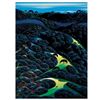 Image 1 : Eyvind Earle (1916-2000), "Three Pastures On A Hillside" Limited Edition Serigraph on Paper; Numbere