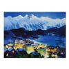 Image 1 : H. Leung, "St. Moritz at Nightfall" Hand Embellished Limited Edition, Numbered 2/25 and Hand Signed 