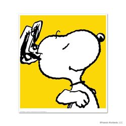 Peanuts,  Snoopy: Yellow  Hand Numbered Limited Edition Fine Art Print with Certificate of Authentic