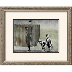 Banksy  Shower Peepers  Custom Framed