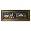 Image 1 : Zaza Koreli- Original Collage on Wood Panel "Vintage Train"