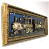 Image 2 : Zaza Koreli- Original Collage on Wood Panel "Vintage Train"