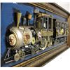 Image 5 : Zaza Koreli- Original Collage on Wood Panel "Vintage Train"