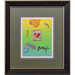 Peter Max- Original Mixed Media "Heart Series 2009 Ver. I #793"