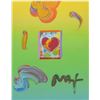 Image 2 : Peter Max- Original Mixed Media "Heart Series 2009 Ver. I #793"