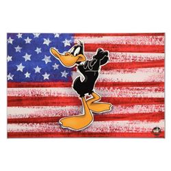 Looney Tunes, "Patriotic Series: Daffy Duck" Numbered Limited Edition on Canvas with COA. This piece