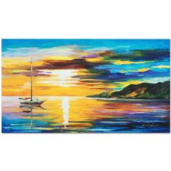 Leonid Afremov  Sunset  Limited Edition Giclee on Canvas, Numbered and Signed; Certificate of Authen