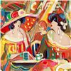 Image 2 : Isaac Maimon, "Cafe Shop" Original Acrylic Painting, Hand Signed with Certificate of Authenticity.