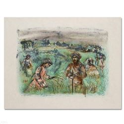  Fields Near Chartres  Limited Edition Lithograph by Edna Hibel (1917-2014), Numbered and Hand Signe