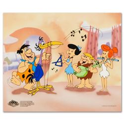  Fred Plays the Harp  Limited Edition Sericel from the Popular Animated Series The Flintstones. Incl