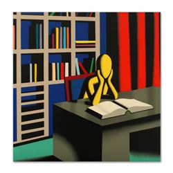 Mark Kostabi,  Useless Knowledge  Limited Edition Serigraph, Numbered and Hand Signed with Certifica