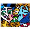 Image 1 : Romero Britto "Please Sweetheart" Hand Signed Limited Edition Giclee on Canvas; COA