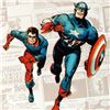 Image 2 : Marvel Comics "Captain America: The 1940s Newspaper Strip" Numbered Limited Edition Giclee on Canvas