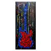 Patricia Govezensky- Original 3D Metal Art on Wood "Guitar Splash"