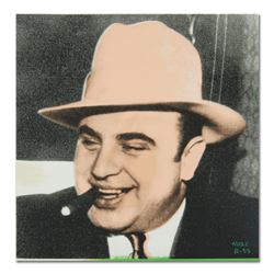 Ringo, "Al Capone" One-of-a-Kind Hand-Pulled Silkscreen and Mixed Media Painting on Canvas, Hand Sig