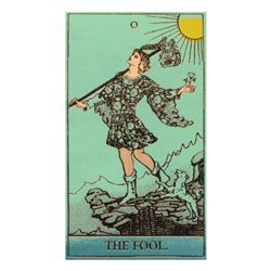 Steve Kaufman (1960-2010)  Tarot - The Fool  One of a kind Hand Painted Silkscreen on Canvas Numbere