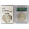 Image 1 : (2) MORGAN SILVER DOLLARS GRADED MS 64