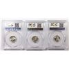 Image 2 : (3) 1941-D PCGS GRADED MERCURY DIMES