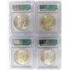 Image 2 : (4) ICG MS 64 PEACE SILVER DOLLARS