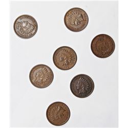 (7) INDIAN HEAD CENTS