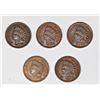 Image 1 : (5) INDIAN HEAD CENTS