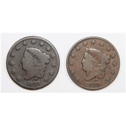 GROUP OF TWO LARGE CENTS