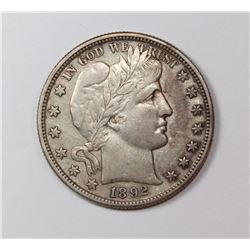 1892-S BARBER HALF DOLLAR