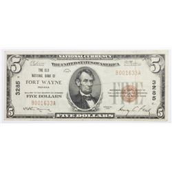 1929 FORT WAYNE $5.00