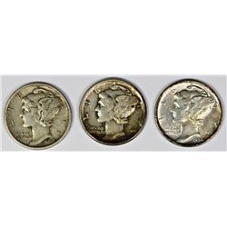 MERCURY DIME LOT: