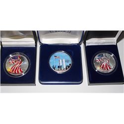 (3) COLORIZED AMERICAN SILVER EAGLES
