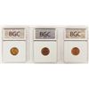Image 2 : THREE LINCOLN CENTS: SUPERB RED BU: