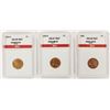 Image 1 : THREE LINCOLN CENTS: SUPERB RED BU:
