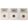 Image 2 : THREE LINCOLN CENTS: SUPERB RED BU:
